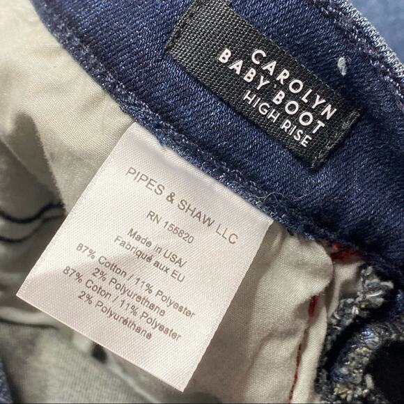 Veronica Beard Carolyn Baby Boot Side Stripe Jeans Women’s 24 - Picture 11 of 12